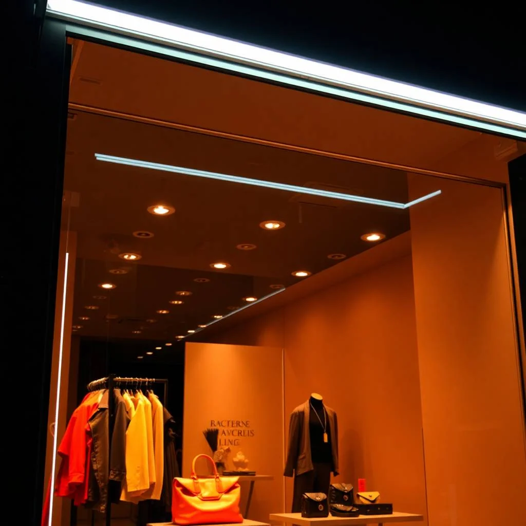 چراغ خطی برای ویترین فروشگاه